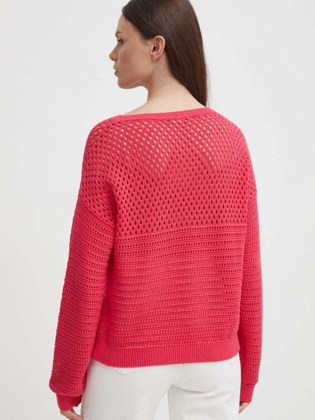 Pamut pulóver United Colors Of Benetton rózsaszín