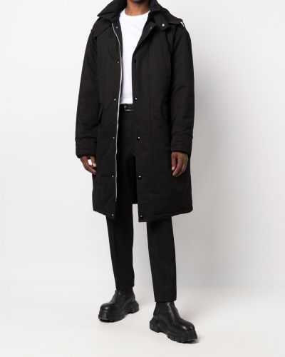 Abrigo con capucha Bottega Veneta negro