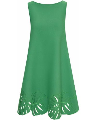 Mini vestido con apliques Oscar De La Renta verde