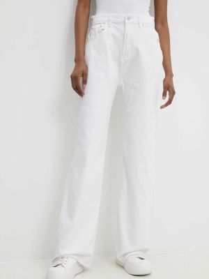Białe proste jeansy z wysoką talią Answear Lab