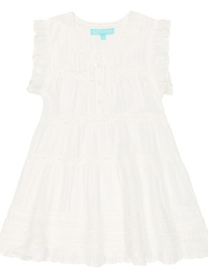 Bomull dress for jenter Melissa Odabash Kids hvit