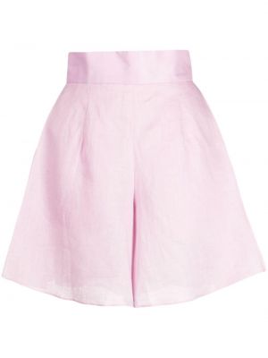 Pantaloncini di lino plissettati Bambah rosa