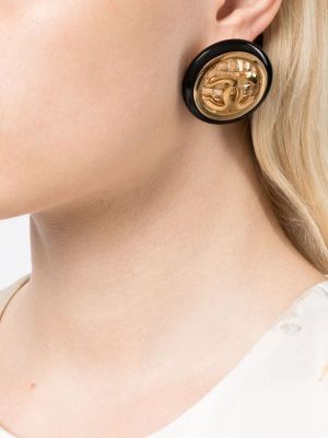 Boucles d'oreilles matelassées à boucle Chanel Pre-owned