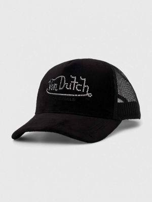 Шапка с козирки с апликация Von Dutch черно
