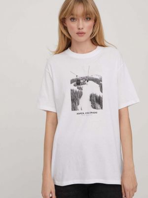 Koszulka bawełniana Abercrombie & Fitch biała
