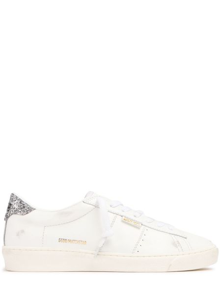 Lær sneakers Golden Goose hvit