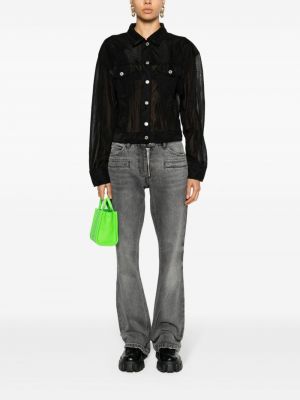 Caurspīdīgs džinsa krekls ar pogām Moschino Jeans