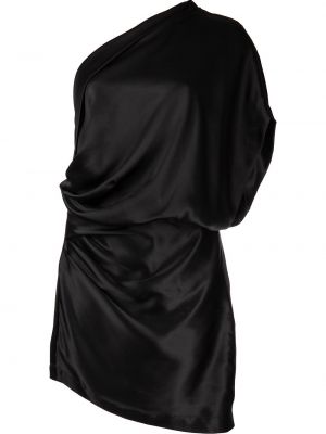 Hedvábné mini šaty Michelle Mason černé