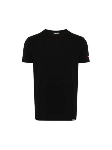 Koszulka bawełniana casual Dsquared2 czarna