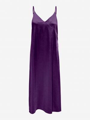 Saténové šaty Only fialové