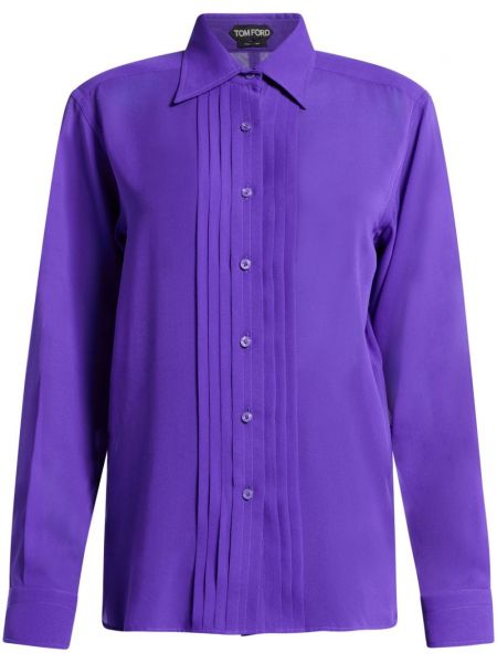 Silkki paitapusero Tom Ford violetti