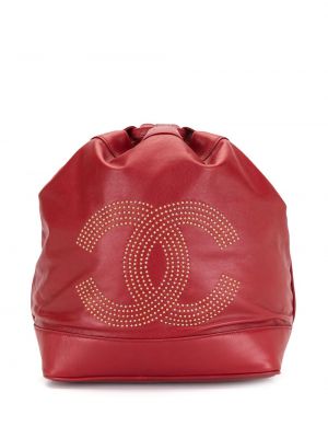 Szegecses hátizsák Chanel Pre-owned piros