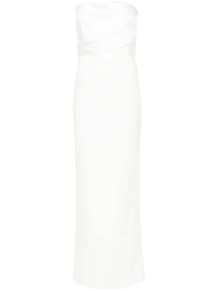 Вечерна рокля от креп Solace London бяло