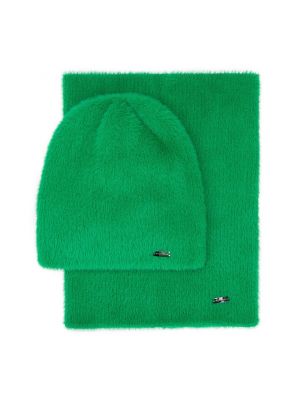 Dzianinowa czapka z daszkiem Wittchen zielona