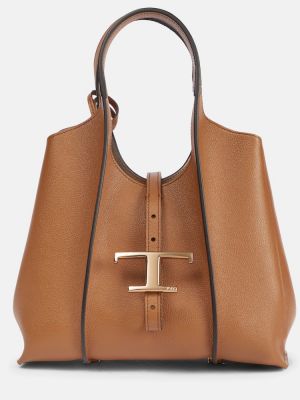 Lær mini bag Tod's brun