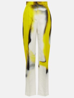 Широки панталони тип „марлен“ Alexander Mcqueen бяло
