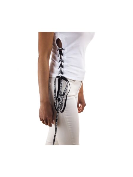 Koszulka z krótkim rękawem z okrągłym dekoltem Versace Jeans Couture biała