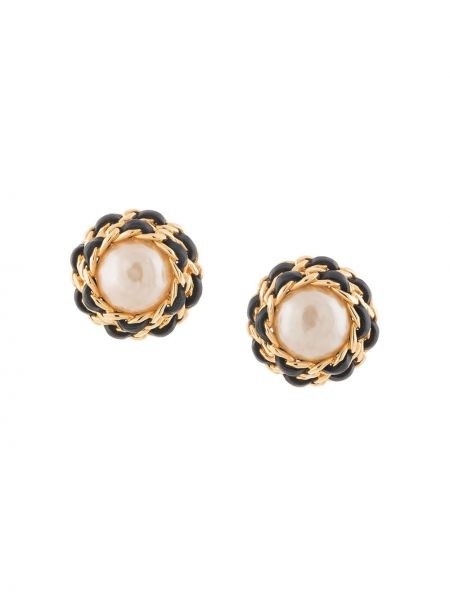 Pendientes con perlas Chanel Pre-owned dorado