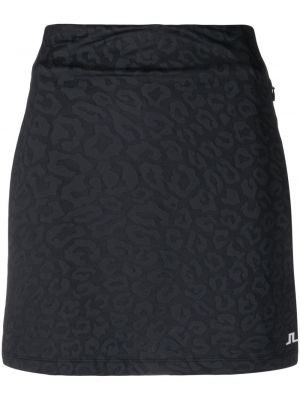 Černé leopardí sukně s potiskem J.lindeberg