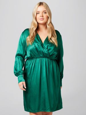 Košeľové šaty A Lot Less zelená