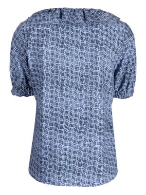 Karierter bluse aus baumwoll mit print Ps Paul Smith blau