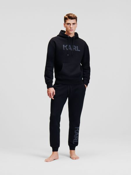 Teplákové nohavice Karl Lagerfeld čierna