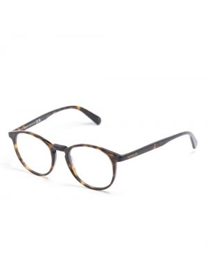 Raštuotos akiniai Moncler Eyewear ruda