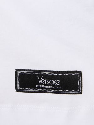 Bavlněné tričko s potiskem Versace černé