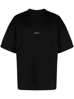 Памучна тениска бродирана Oamc черно