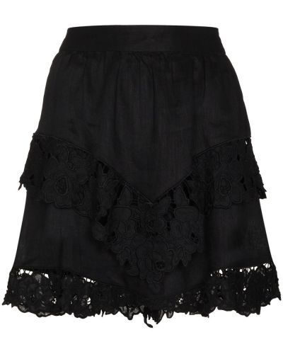 Falda de encaje Isabel Marant étoile negro