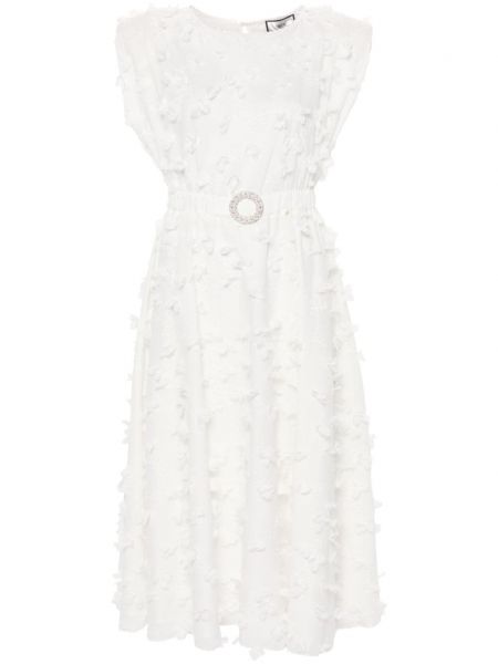 Φλοράλ μίντι φόρεμα Nissa λευκό