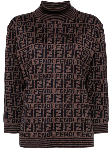 Дълъг пуловер Fendi Pre-owned кафяво