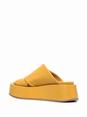 Sandały na platformie Marsell żółte