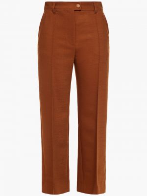 Укорочені прямі брюки See By Chloé, коричневі