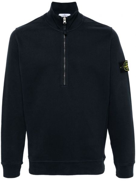 Pamuklu sweatshirt Stone Island mavi