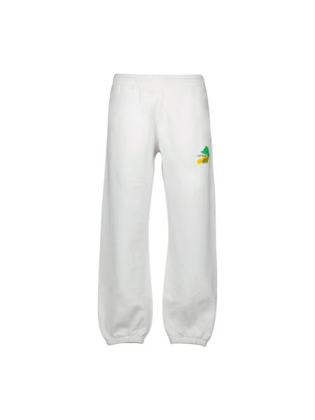 Spodnie sportowe bawełniane slim fit Off-white białe