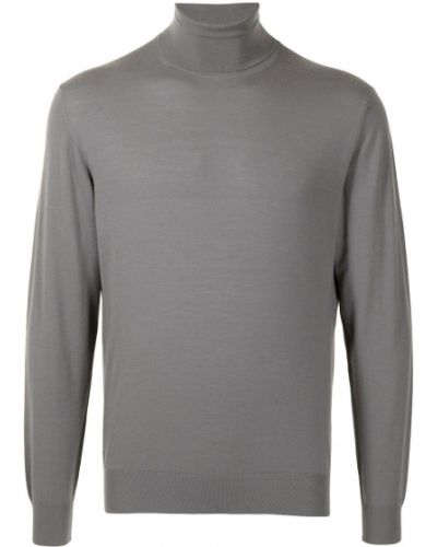 Jersey de cuello vuelto de tela jersey Colombo gris