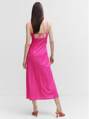 Koktejlové šaty Mango růžové