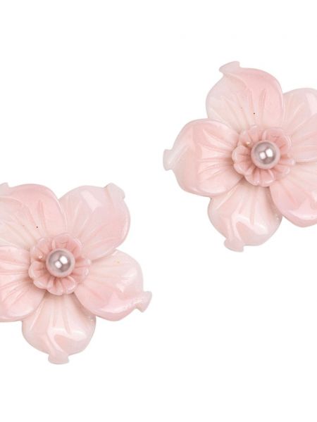 Květinové náušnice Jennifer Behr růžové