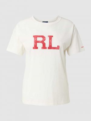 Koszulka z nadrukiem Polo Ralph Lauren biała