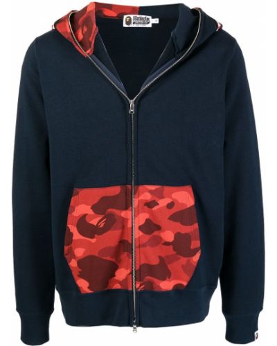 Hoodie med dragkedja A Bathing Ape® blå