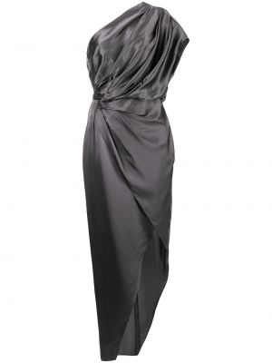 Drapované midi šaty Michelle Mason stříbrné