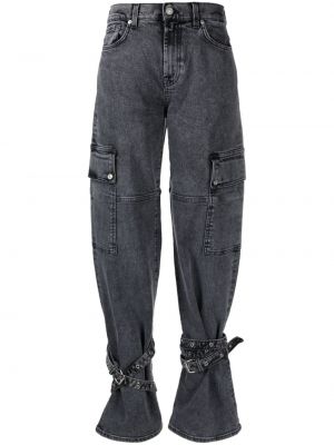 Jeans taille haute 7 For All Mankind gris