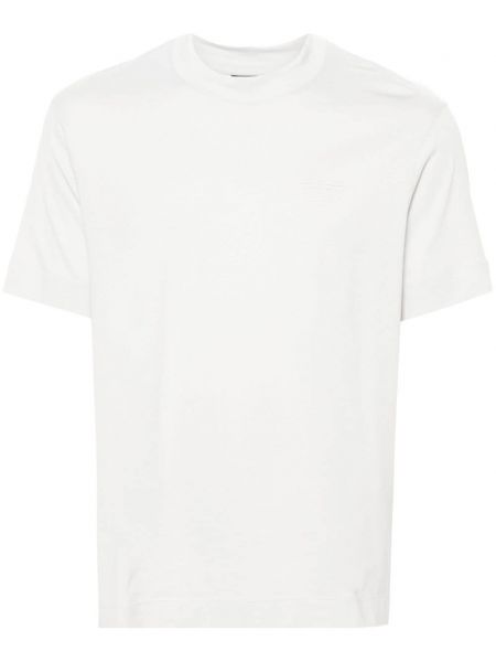 Kokvilnas t-krekls Emporio Armani pelēks