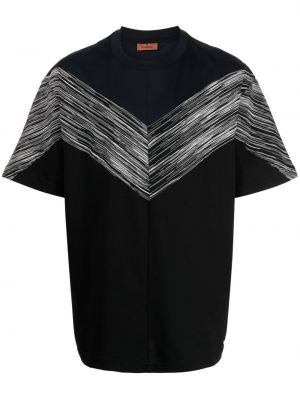 Βαμβακερή μπλούζα με σχέδιο Missoni μαύρο