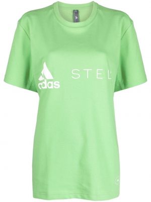 Тениска с принт Adidas By Stella Mccartney зелено