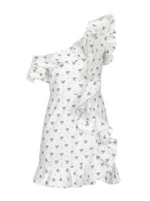 Mini vestido de algodón Vivetta blanco