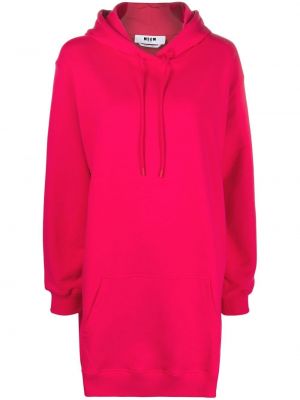 Šaty s kapucí Msgm růžové