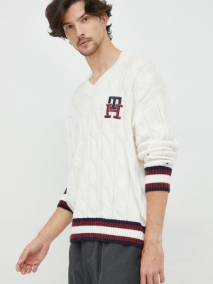 Vuneni pulover Tommy Hilfiger bijela