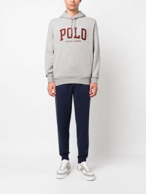 Jersey hoodie mit print Polo Ralph Lauren grau